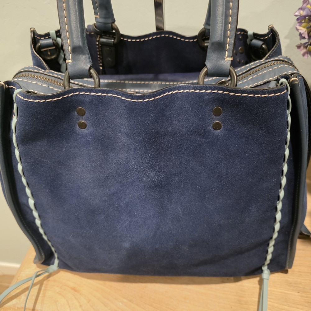 1941 COACH ROGUE 36 BLUE SUEDE CUSTOM WITH WHIPSTICH AND RIVETS, VGC - Picture 5 of 14